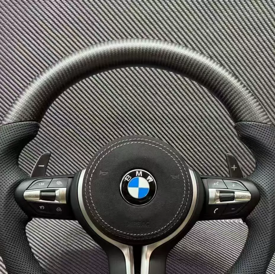 BMW steering wheel assembly real carbon fiber steering wheel F30 F35 F20 F21 F22 F23 F80（2012‑2019 ） fiber modification