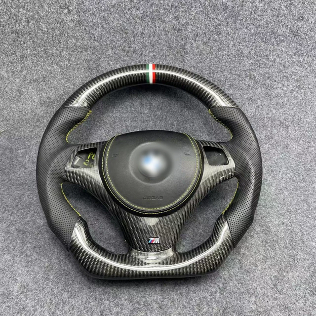 BMW Custom Real Carbon Fiber E90 E91 E92 M5 M4 M3 Steering Wheel Model Steering Wheel BMW Performance Steering Wheel