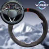 Custom Car Steering Wheel Cover For Opel Astra (K) Corsa (E) Crossland X Grandland X Insignia Suede Steering Wrap Car Interior