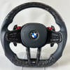 Forged Carbon Fiber Steering Wheel for BMW M3 M4 M5 M6 G20 G30 with Red M1 M2