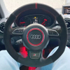 Custom Car Steering Wheel Braid Cover 100% Fit For Audi TT TTS (8J) 2006-2014 A3 S3 (8P) Sportback 2008-2012 Car Accessories