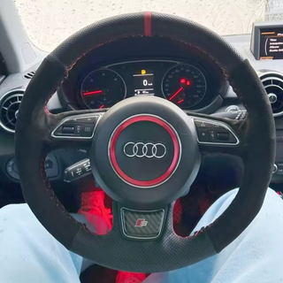 Custom Car Steering Wheel Braid Cover 100% Fit For Audi TT TTS (8J) 2006-2014 A3 S3 (8P) Sportback 2008-2012 Car Accessories