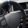 Custom DIY Soft Comfortable Suede Car Steering Wheel Braid Cover 100% Fit For BMW 5 6 7Series M5 F10 F11 F07 F12 F13 F06 F01 F02
