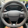 DIY Car Steering Wheel Cover Suede Leather Ventilation For Ford Focus ST ST-Line Fiesta ST ST-Line 2018-2020 Car Accessories
