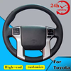Custom Car Steering Wheel Braid Cover 100% Fit For Toyota Prado 2010 2011 2012 2013 2014 2015 2016 Car Products Steering Wrap