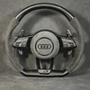 Matte Carbon Fiber Audi RS4 RS6 TT Steering Wheel with Alcantara Stitching