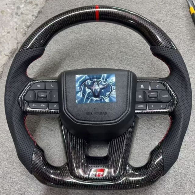 Real Carbon Fiber Car Steering Wheel for Toyota Land Cruiser GR Supra A90