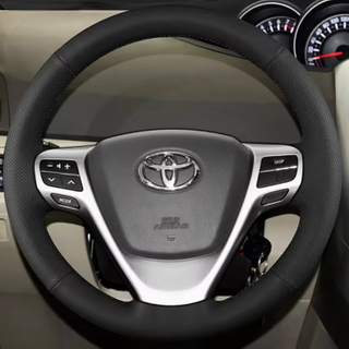 Custom Car Steering Wheel Braid Cover Non-slip Genuine Leather 100% Fit For Toyota Verso EZ Avensis Auto Interior Accessories