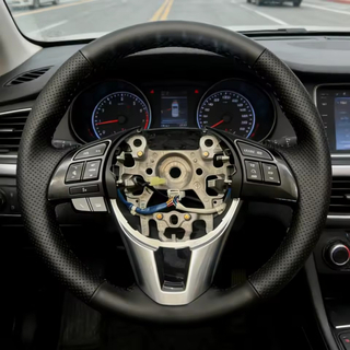 Custom Black Car Steering Wheel Braid Cover For Mazda 3 Axela Mazda 6 Atenza Mazda 2 CX-3 CX3 CX-5 CX5 Microfiber Leather