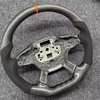 Customized Flat Bottomed Carbon Fiber Alcantara Steering Wheel for Ford Focus