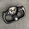 Yoke Style Tesla Steering Wheel Tesla Custom Real Carbon Fiber Model 3 Yoke Steering Wheel