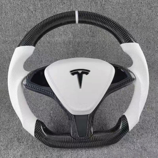 Tesla Aftermarket Real Carbon Fiber Model Y Model 3 Car Steering Wheel