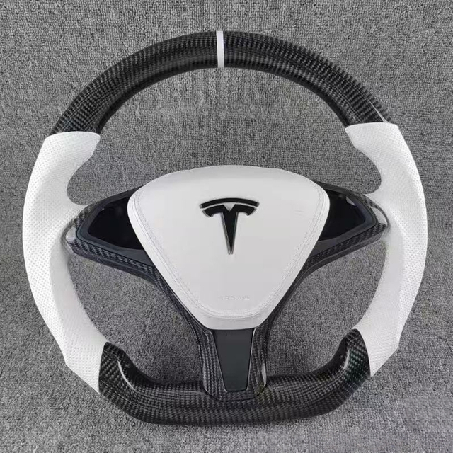 Tesla Aftermarket Real Carbon Fiber Model Y Model 3 Car Steering Wheel