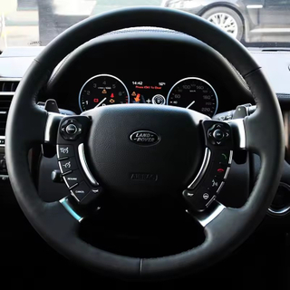 Custom Steering Wheel Braid Cover 100% Fit For Land Rover Range Rover 2003 2004 2005 2006 2007-2012 Auto Interior Accessories