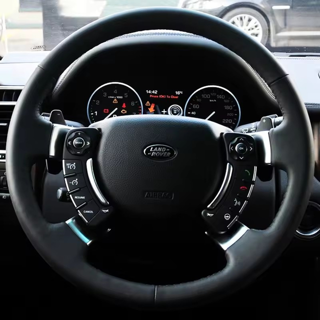 Custom Steering Wheel Braid Cover 100% Fit For Land Rover Range Rover 2003 2004 2005 2006 2007-2012 Auto Interior Accessories