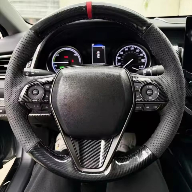 Custom Car Steering Wheel Braid Cover 100% Fit For Toyota Camry 2018-2019 RAV4 2019 Avalon 2018-2020 Car Products Steering Wrap
