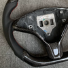 Tesla Custom Real Carbon Fiber and Nappa Leather Steering Wheel for Model 3 Y Ergonomic Customization
