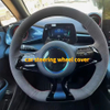 Custom Car Steering Wheel Cover 100% Fit For BYD Yuan Plus Dolphin 22-24-25 Atto 3 Atto 3 Ev 2022 Car Products Steering Wrap