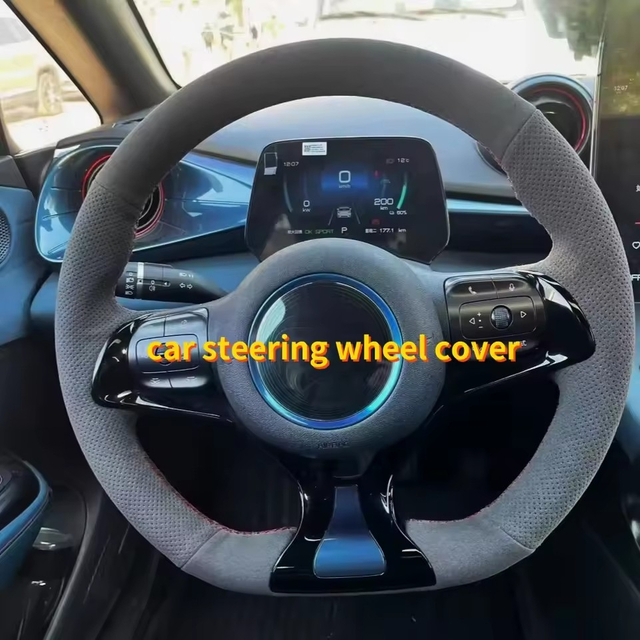 Custom Car Steering Wheel Cover 100% Fit For BYD Yuan Plus Dolphin 22-24-25 Atto 3 Atto 3 Ev 2022 Car Products Steering Wrap