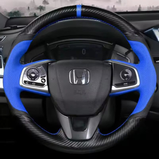 Custom DIY Car Steering Wheel Cover 100% Fit For Honda Civic 10th Gen 2016 2017 2018 Auto Interior Accessories Steering Wrap