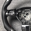 Contrast Stitching Genuine Leather Volkswagen VW Tiguan Steering Wheel