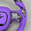 Purple Forged Carbon Steering Wheel for Dodge with Purple Leather Airbag Cover