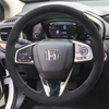 Custom Steering Wheel Braid Cover Suede 100% Fit For Honda Civic 10th Gen 2016 2017 2018 Auto Interior Accessories Steering Wrap