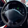 Customized Car Steering Wheel Cover Comfortable Suede For Suzuki Jimny 2005 2006 2007-2013 Hand-sewn Auto Interior Accessories