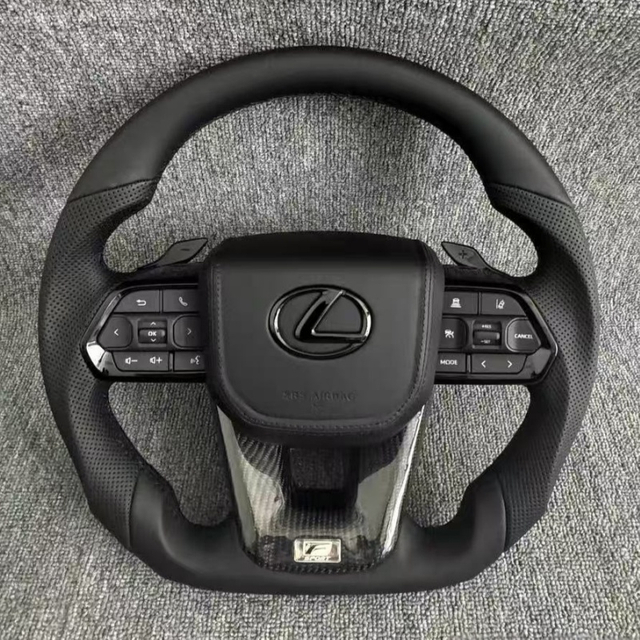 Customized Nappa Leather Steering Wheel with Shift Paddles for Lexus LX500 LX500H