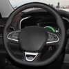 Custom Car Steering Wheel Braid Cover Genuine Leather 100% Fit For Renault Kadjar Koleos Megane Talisman Scenic Espace 2015-2018