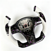 Custom Carbon Fiber Steering Wheel for Tesla White Nappa Leather Ergonomic YOKE Steering Wheel Compatible with Model Y 3 X S