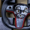 Tesla Custom Real Carbon Fiber Model 3 Yoke Steering Wheel Gloss Carbon Tesla Model X Racing Steering Wheel