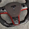 Tesla Yoke Steering Wheel Tesla Custom Real Carbon Fiber Model 3 Model Y Model S X Steering Wheel