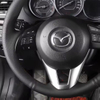 Custom Car Steering Wheel Braid Cover Genuine Leather Fit For Mazda 3 Axela Mazda 6 Atenza Mazda 2 CX-3 CX3 CX-5 CX5 Scion