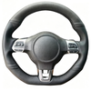 Custom Car Steering Wheel Braid Cover Soft 100% Fit For Volkswagen Golf 6 GTI MK6/ Scirocco R Car Products Steering Wrap