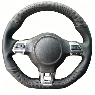 Custom Car Steering Wheel Braid Cover Soft 100% Fit For Volkswagen Golf 6 GTI MK6/ Scirocco R Car Products Steering Wrap