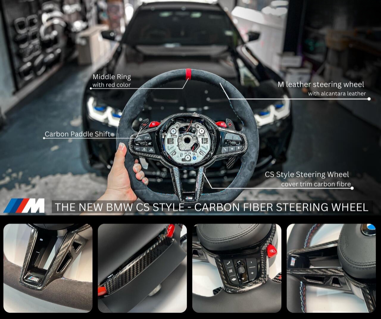 BMW G20 carbon fiber steering wheel
