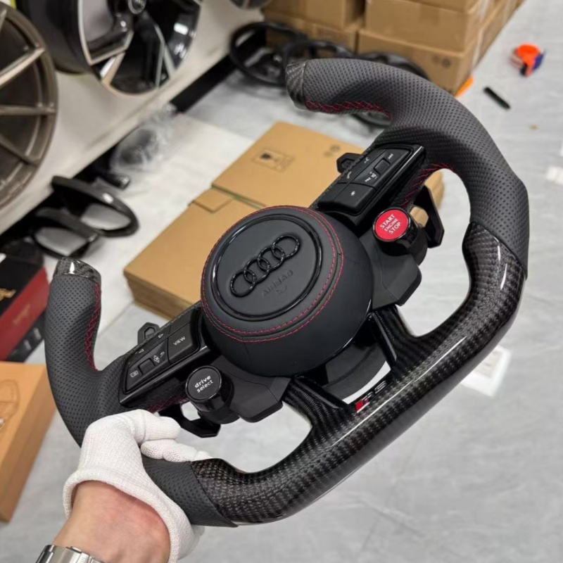 Audi steering wheel with paddle shifters, S-Line style modification, suitable for racing and daily driving