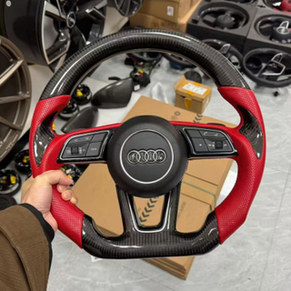 Real Carbon Fiber Steering Wheel for Audi R8 A3 8Y 8P 8V B8 B9 TTS