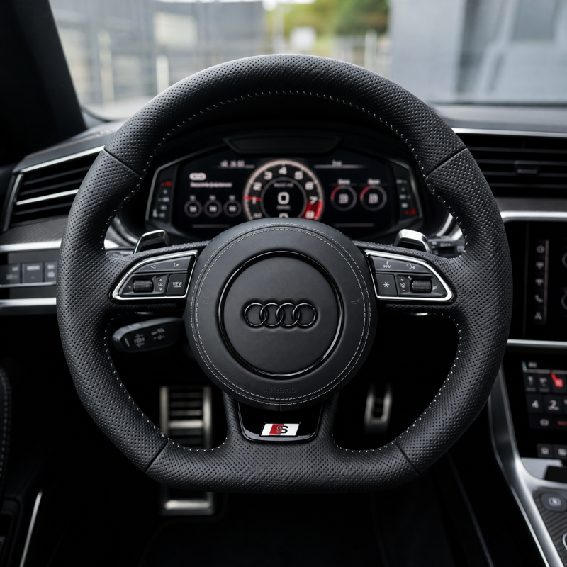  Audi Steering Wheel Compatible Models S4/S6 Steering Wheel Comparison Spliced Genuine Leather