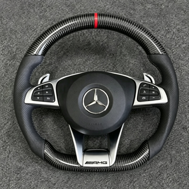 Mercedes AMG A B C E S GLC GLE 2003-2026 W203-W206 W211-W214 Custom Carbon Fiber Steering Wheel - YINGGENE