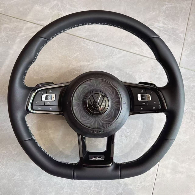Sport perforated leather steering wheel for Volkswagen, aftermarket auto modification interior accessory