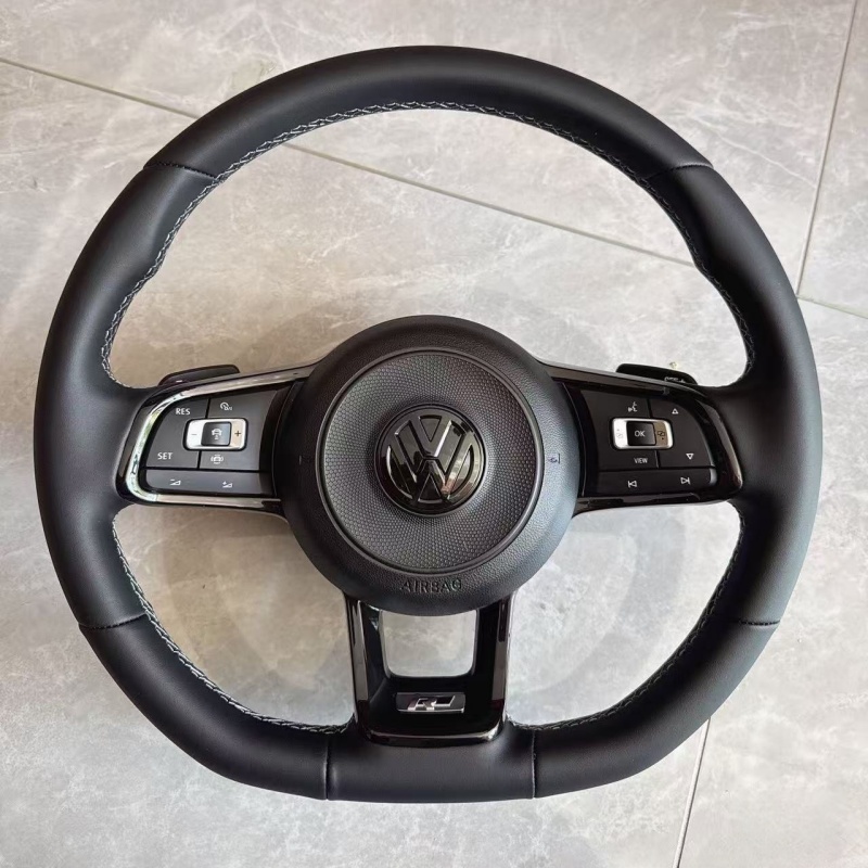 Sport perforated leather steering wheel for Volkswagen, aftermarket auto modification interior accessory