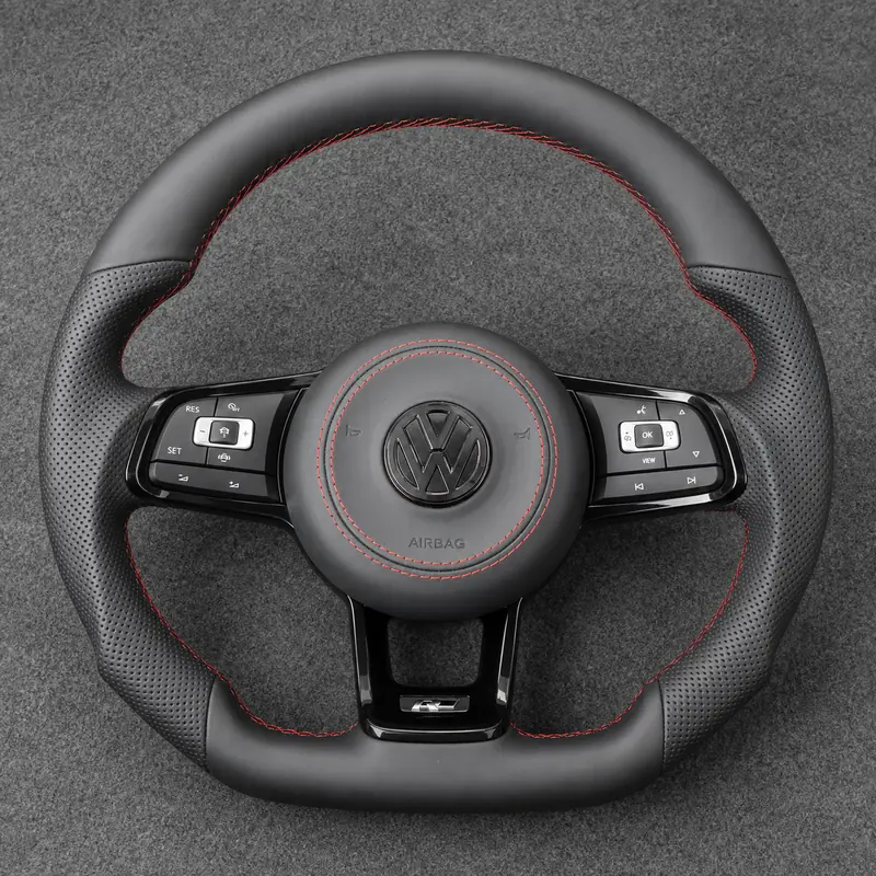Volkswagen Golf 7 5G1 MQB GTI Golf R 2012-2017 Custom Nappa Genuine Leather Steering Wheel - YINGGENE
