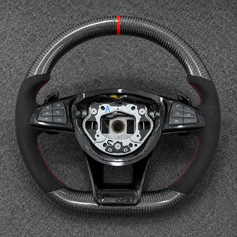 Mercedes AMG A B C E S GLC GLE 2003-2026 W203-W206 W211-W214 Custom Carbon Fiber Steering Wheel - YINGGENE