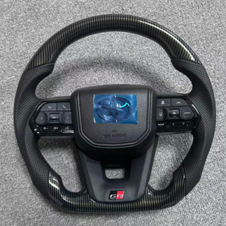 Bright Carbon Fiber Steering Wheel for Toyota Harrier Sienna LC150 N79