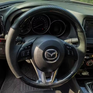 Custom Car Steering Wheel Braid Cover Soft 100% Fit For Mazda 3 Axela Mazda 6 Atenza Mazda 2 CX-3 CX3 Car Products Steering Wrap