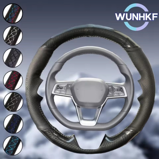 Custom Anti-slip Carbon Fiber Genuine Leather Car Steering Wheel Cover For BYD KING Destroyer 05 2022 2023-2025 Car Interior