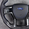 Suitable for Ford Raptor Carbon Fiber Steering Wheel F150 Flat Bottom Sports Genuine Leather Perforated OEM Upgrade