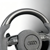 Gloss Carbon Audi RS Style Racing Steering Wheel Perforated Nappa Leather Audi A7 A8 Model Steering Wheel